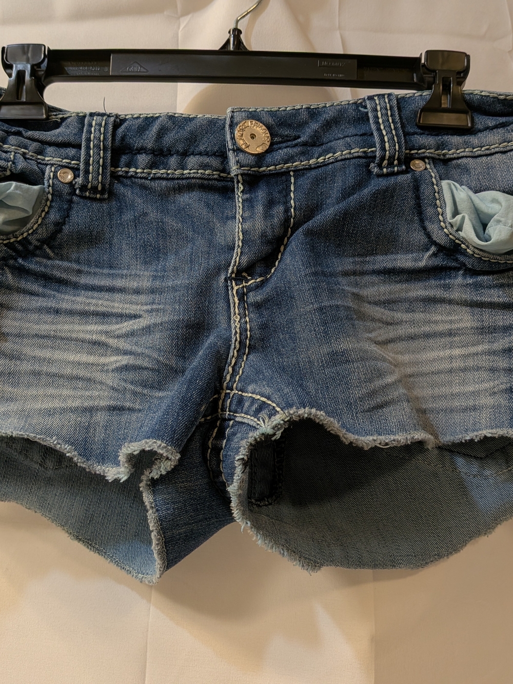 Almost Famous Distressed Blue Denim Cutoff Shorts